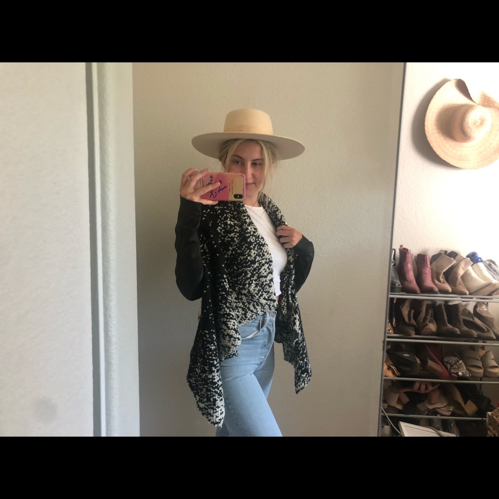 Dolce Vita Sweater w/ Leather Sleeves
